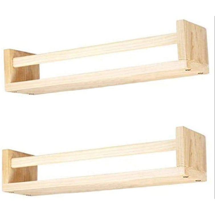 Ebern Designs Lothen 2 Piece Pine Solid Wood Floating Shelf Wayfair